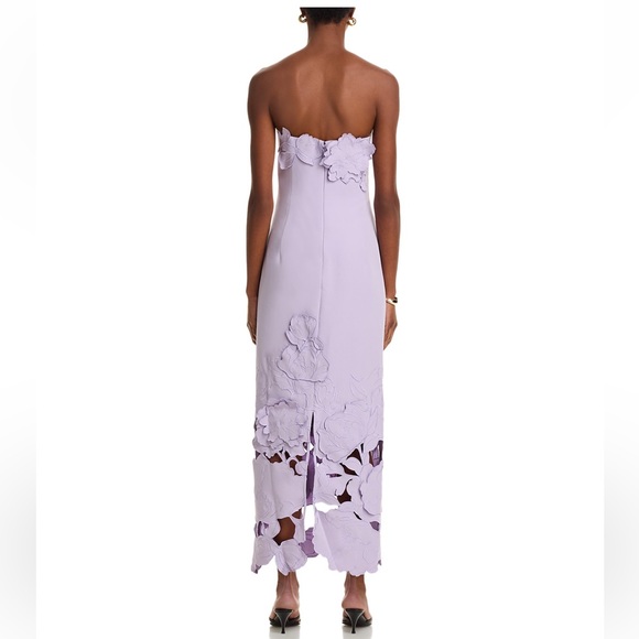 Leo Lin Rayna Appliqué Bustier Maxi Dress Lilac Size 12 NWT - Picture 4 of 5